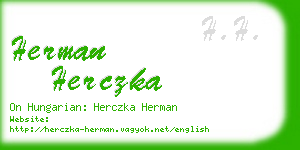 herman herczka business card